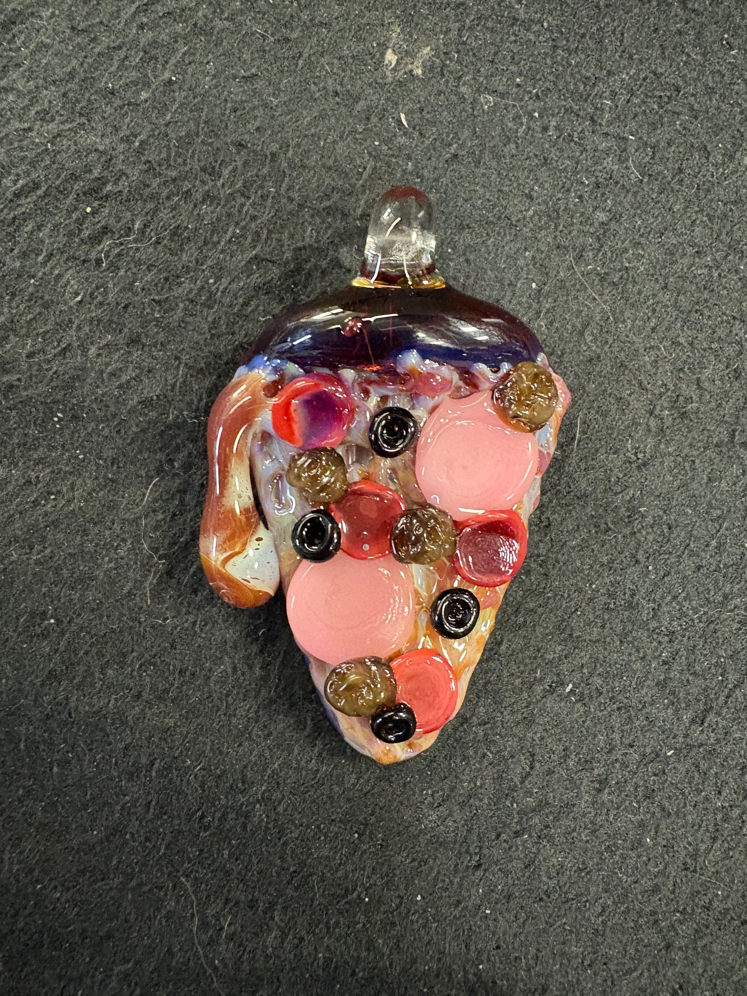Pepperoni, olive, sausage, canadian bacon pendant
