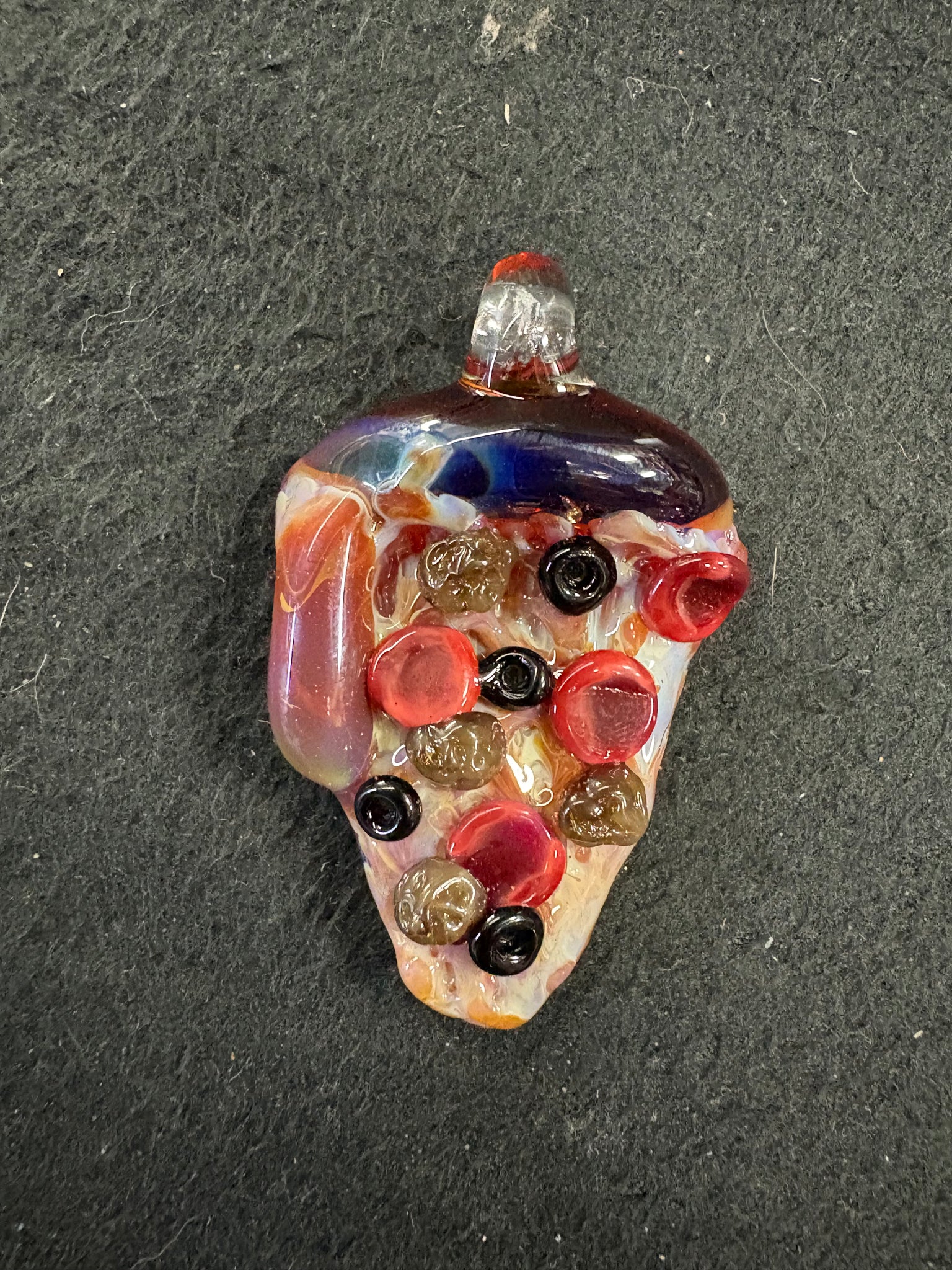 Sausage, olive, pepperoni pendant