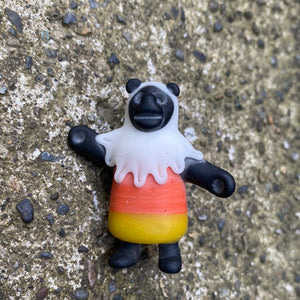 Candy corn bear pendant